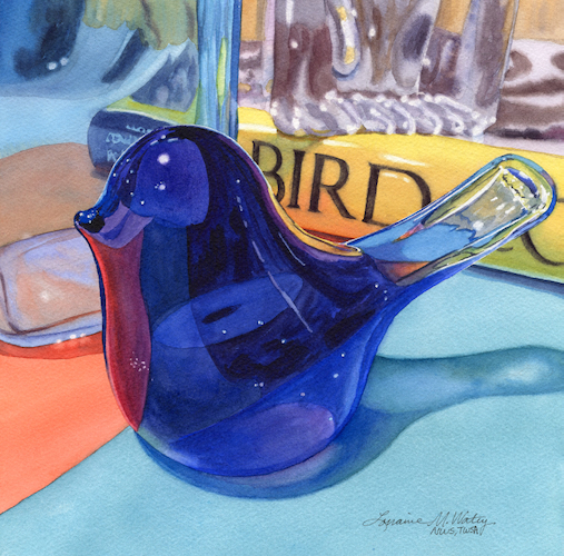 Bluebird of Happiness 10x10 $700 at Hunter Wolff Gallery